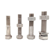 Stock DIN933 DIN931 OEM fasteners SS201 SS304 SS316 stainless steel hex bolt with free samples